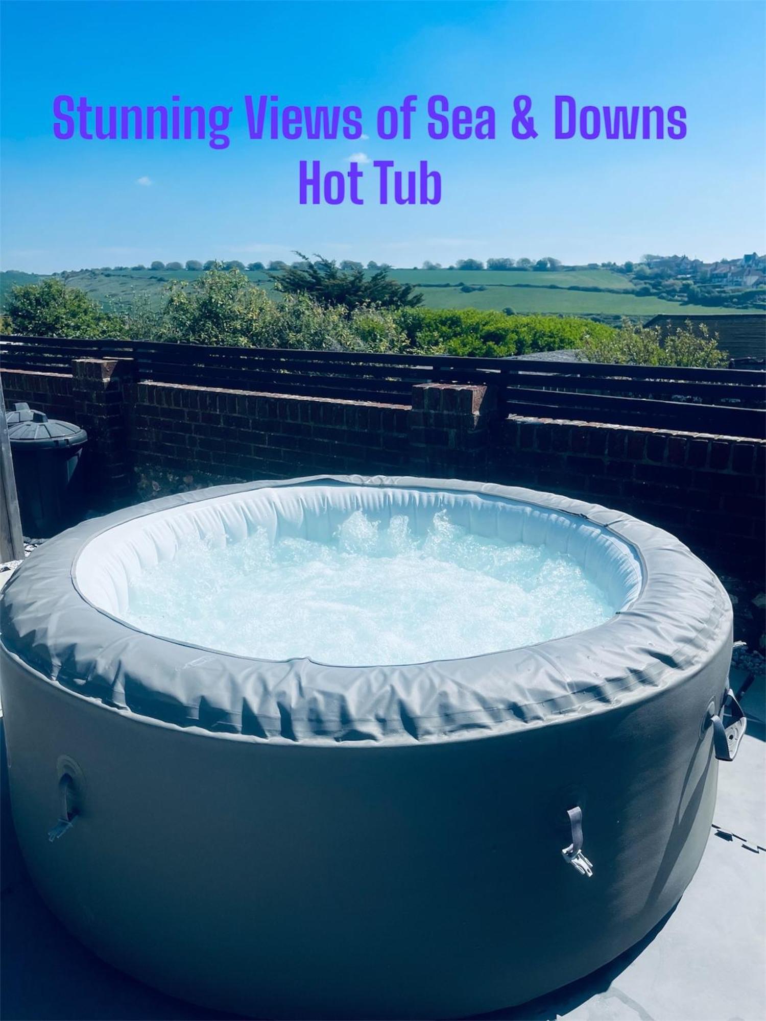 Spacious Studio Cabin With Sea/ Downs Views Sole Use Of Hottub In سيفورد المظهر الخارجي الصورة